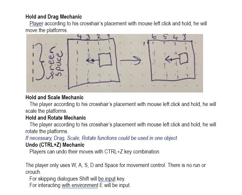 DEVHELL: GDD excerpt — drag/scale/rotate platform tools + undo